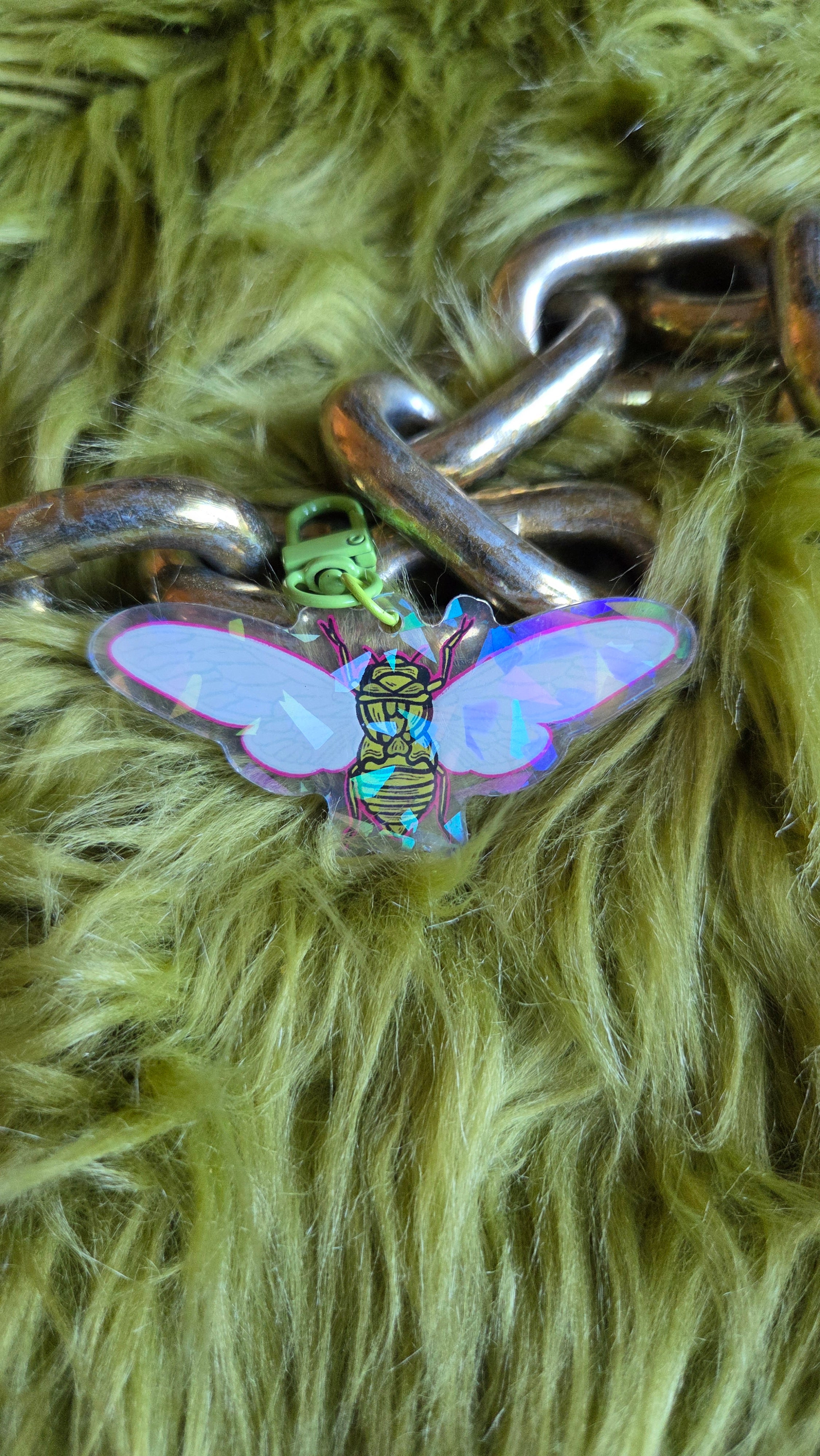 Cicada Creepy Krawlie Keychain