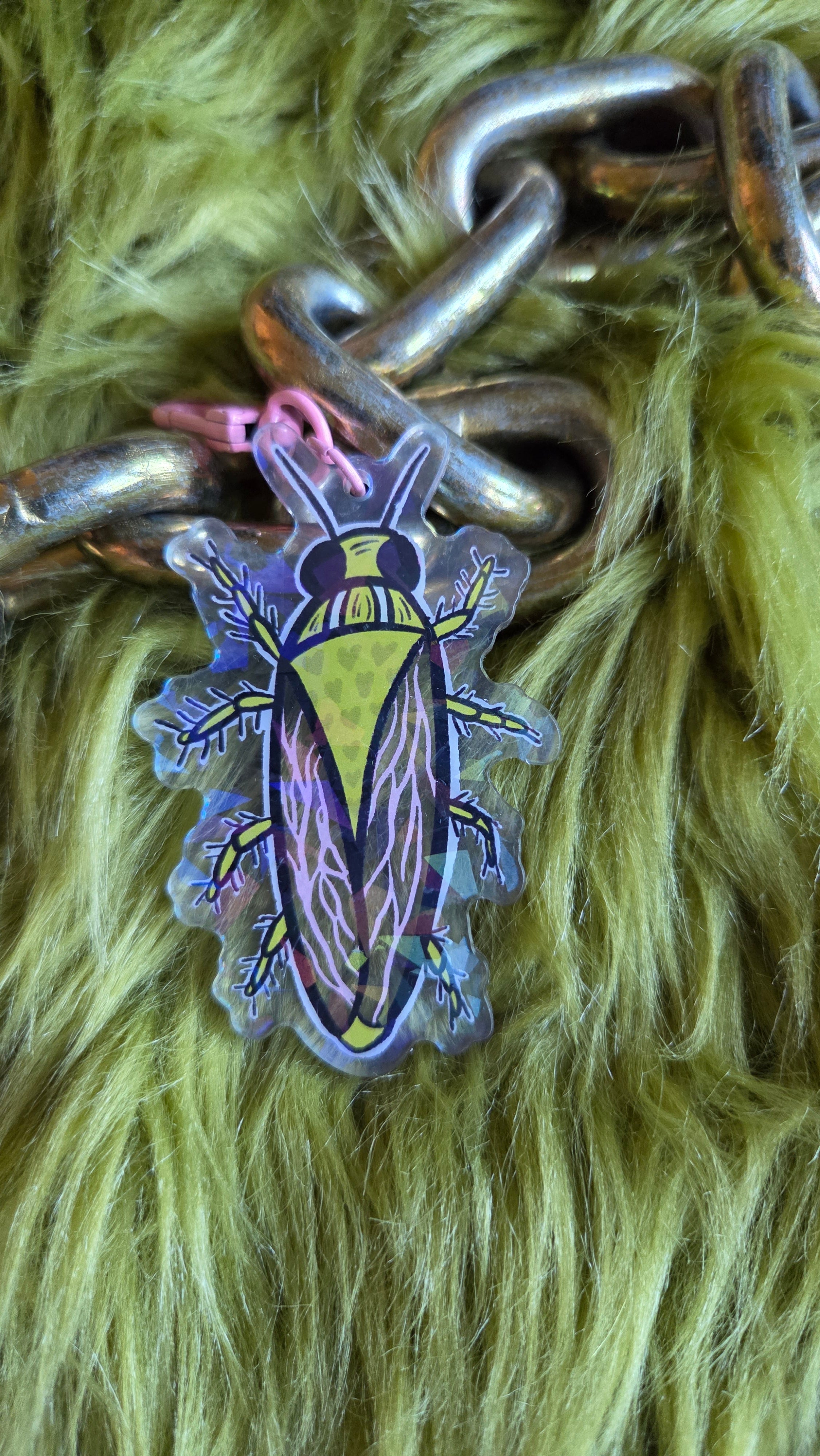 Roach Creepy Krawlie Keychain