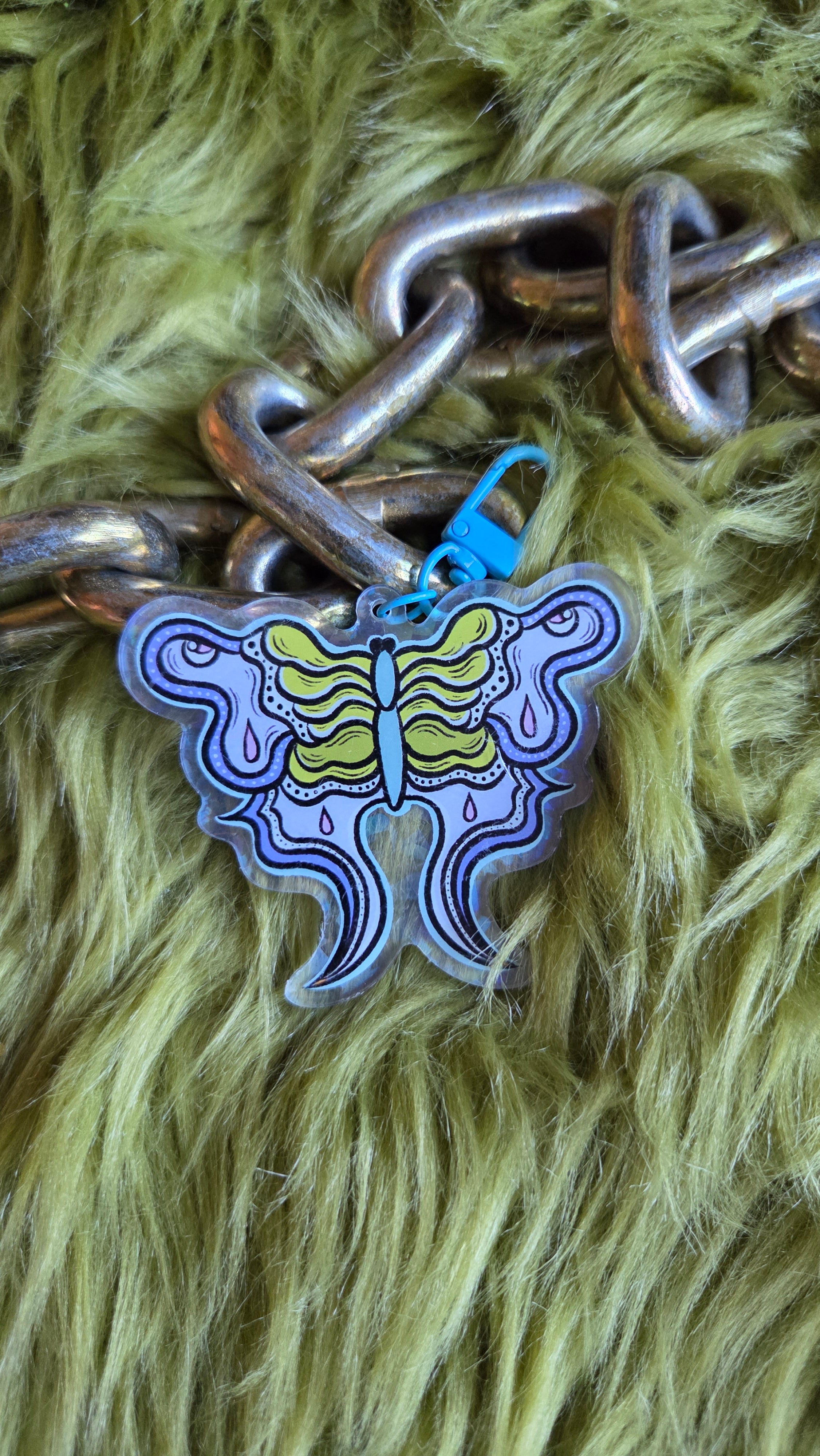 Moth Creepy Krawlie Keychain