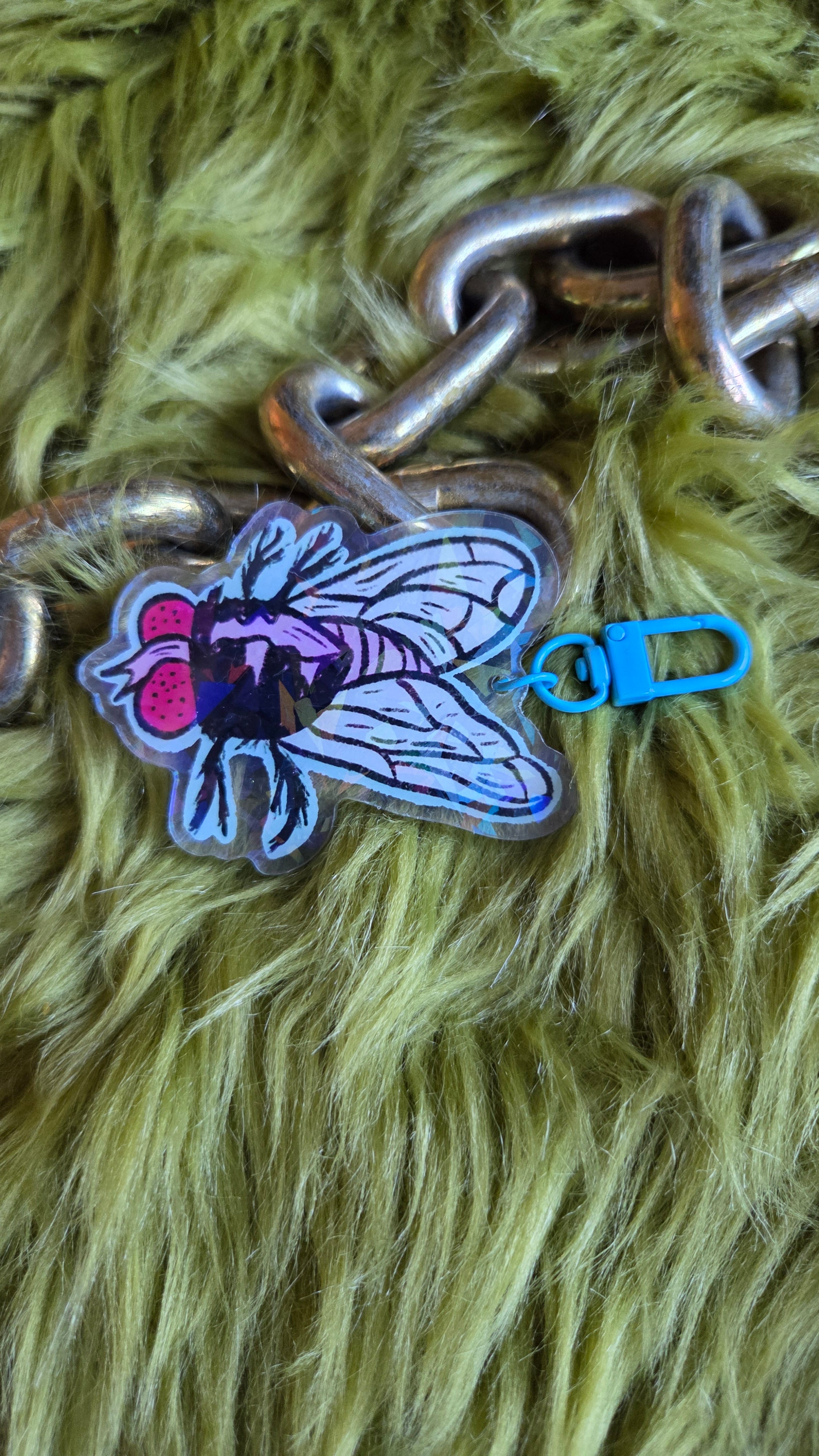 Fly Creepy Krawlie Keychain