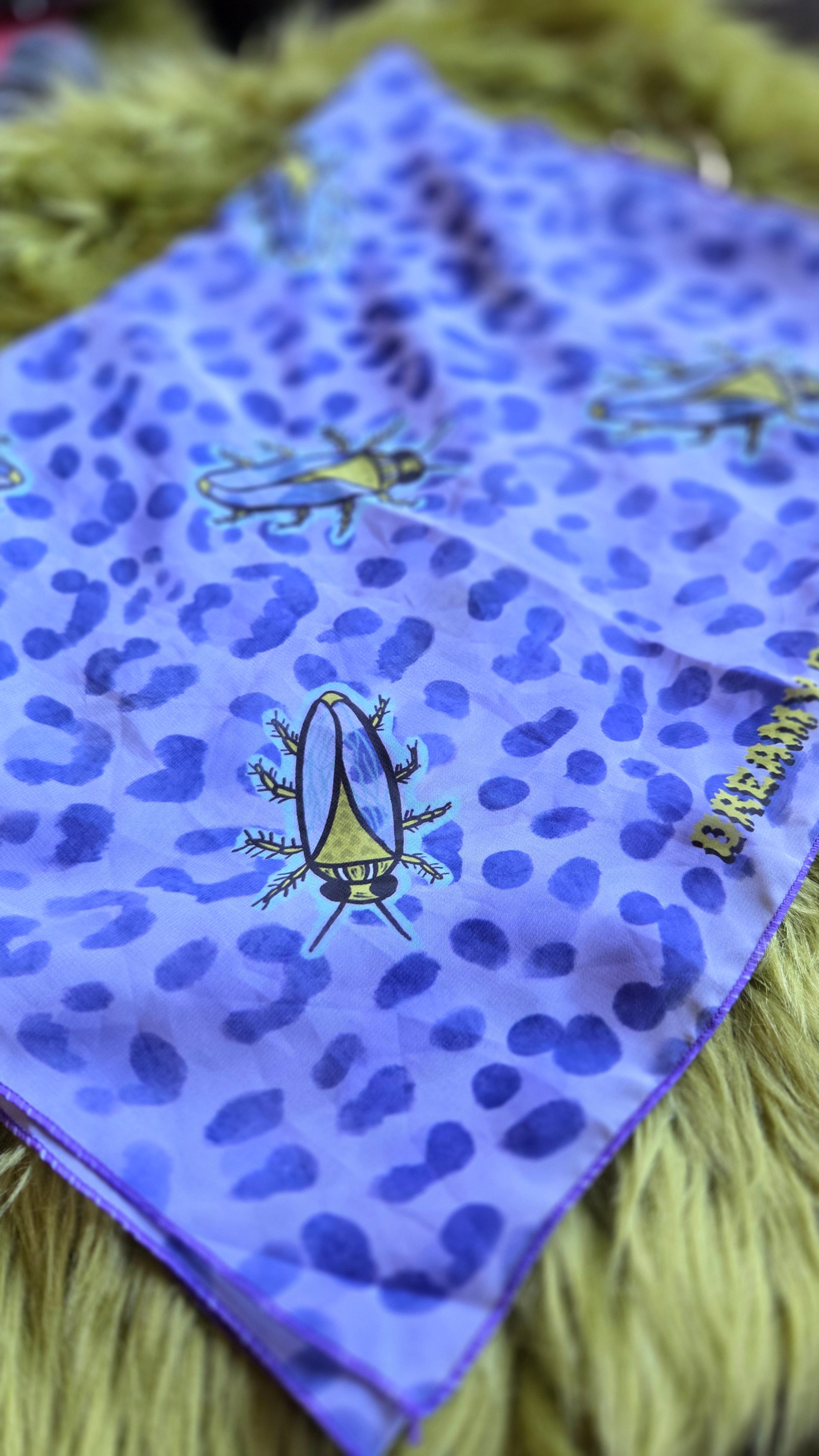 Roach & Leopard Print Chiffon Scarf