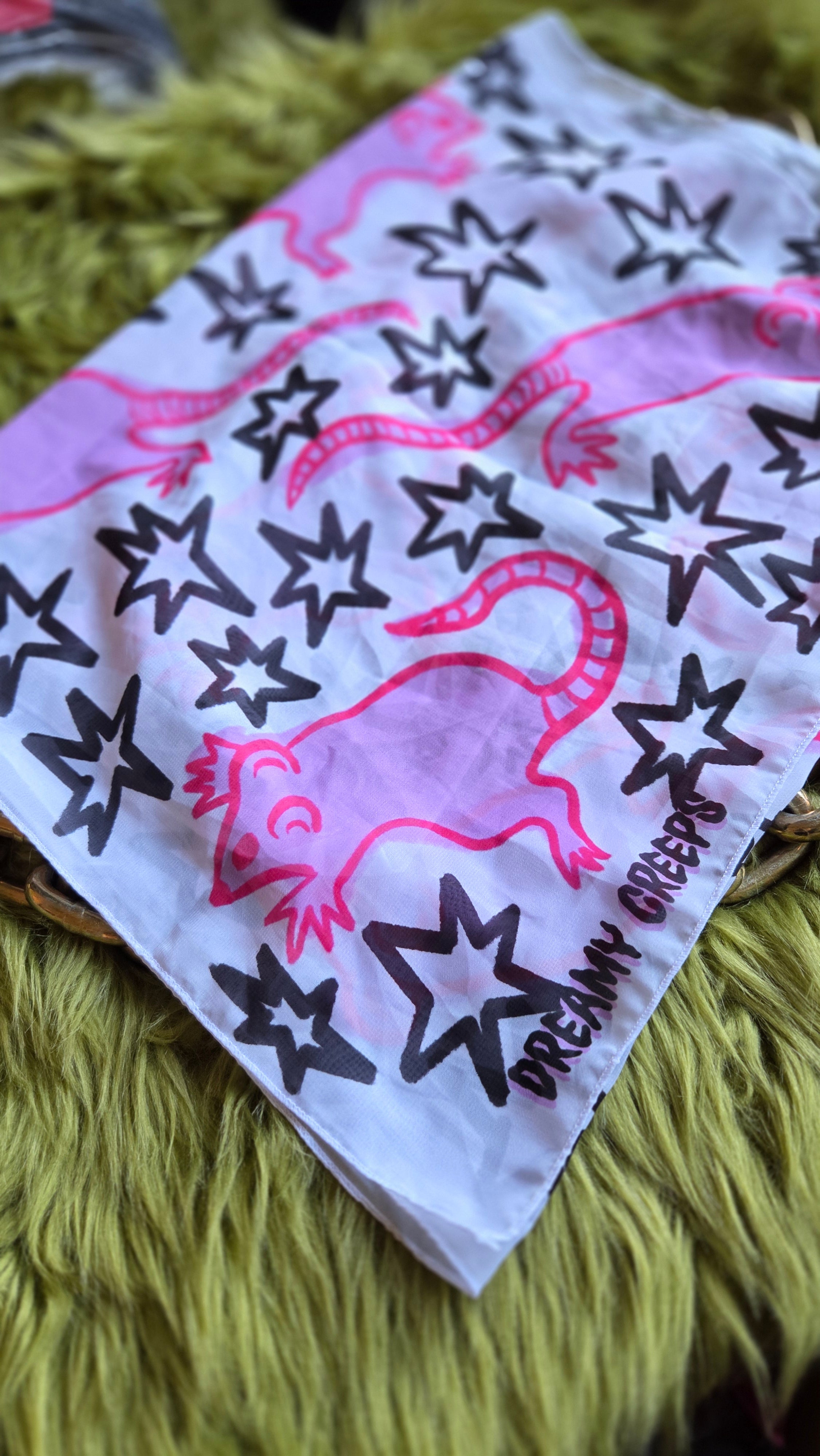 Rats & Lucky Stars Chiffon Scarf