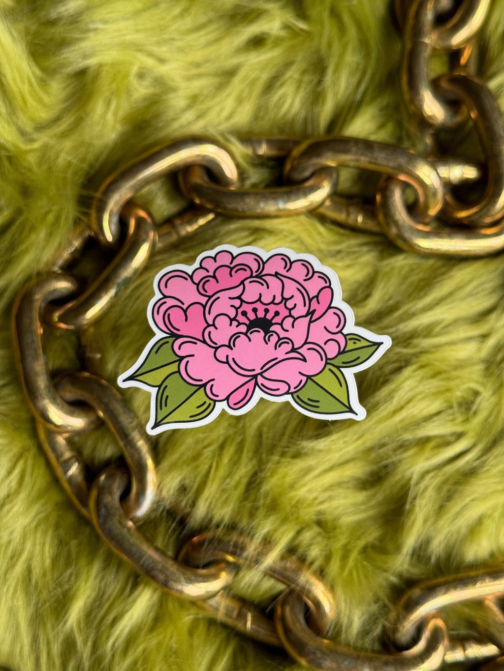 Peonie Tattoo Flash Sticker