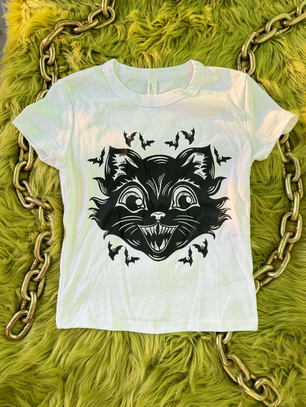 Black Cat Adult Baby Tee