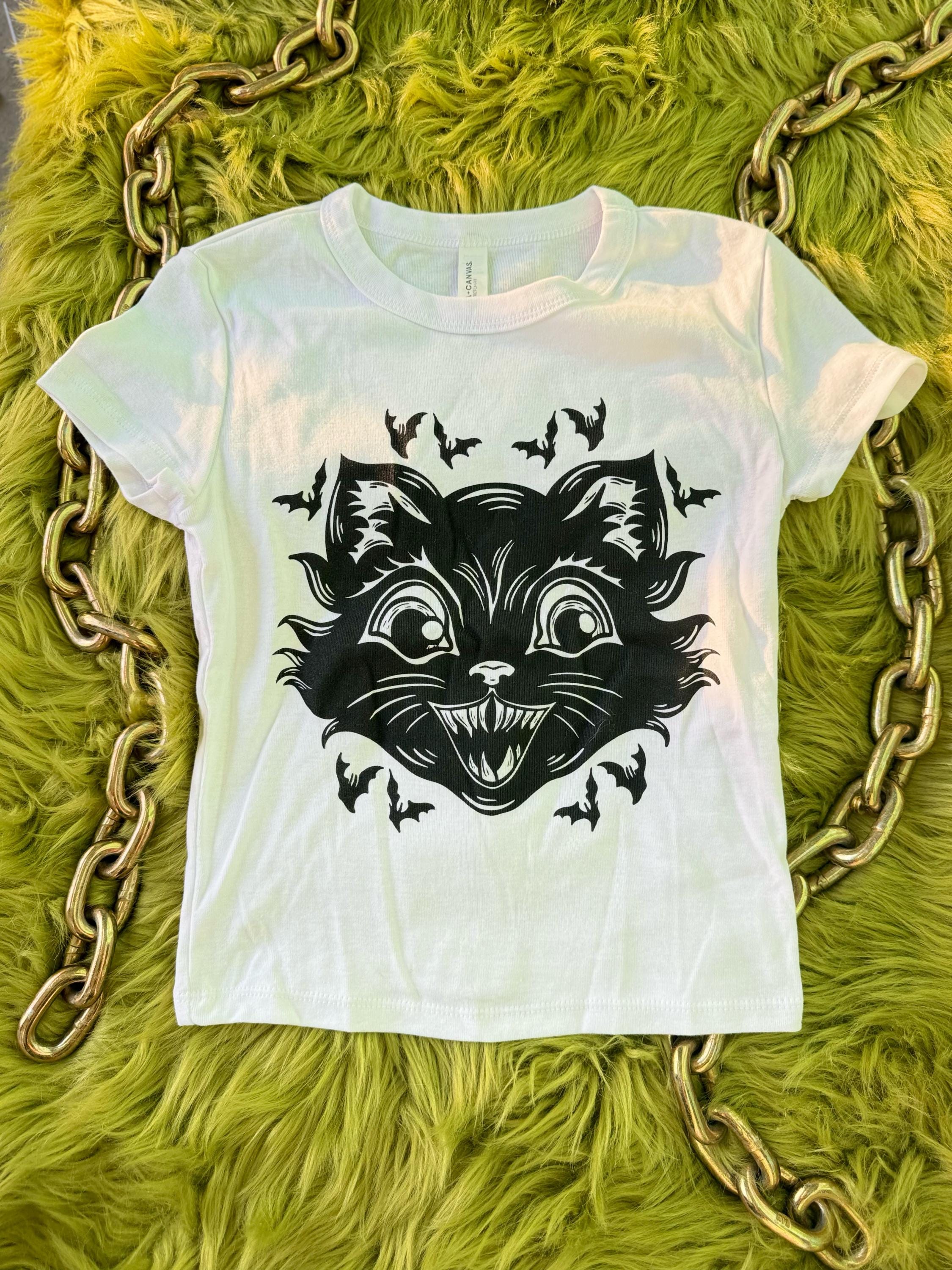 Black Cat Adult Baby Tee