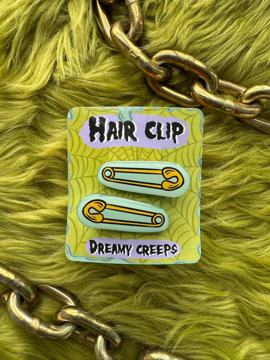 safety pin hair / book clip