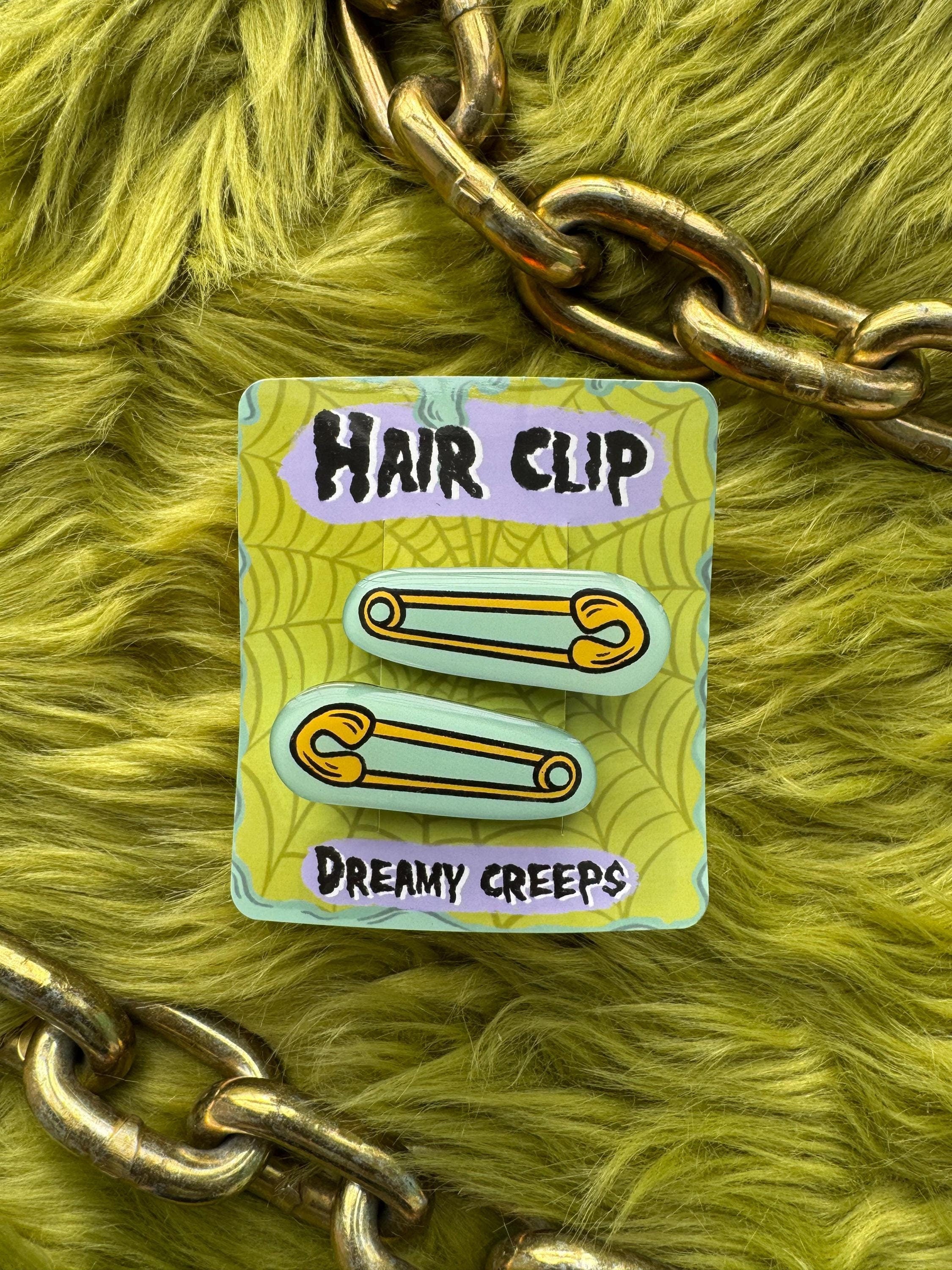 safety pin hair clip