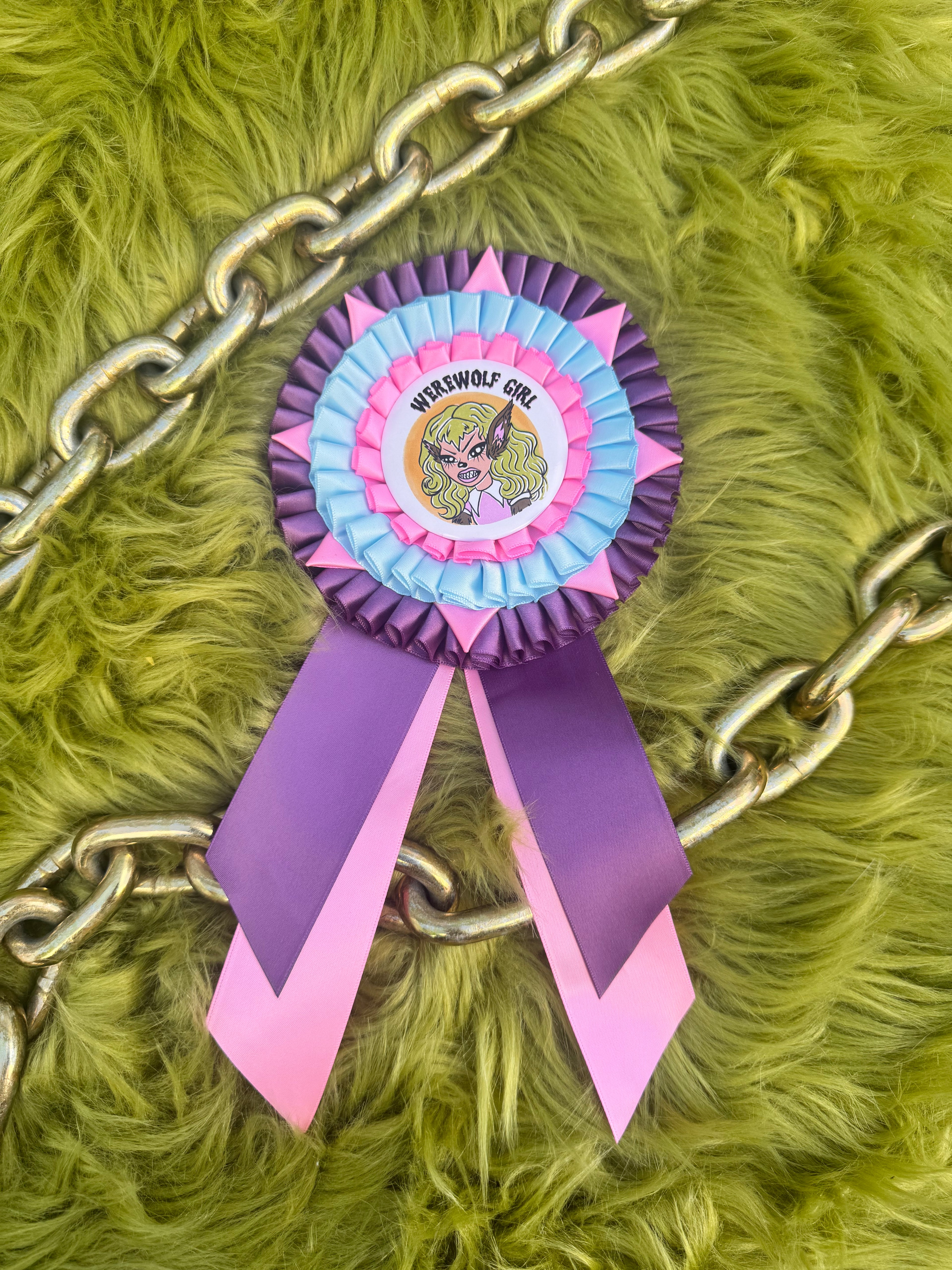 Werewolf Girl Prize Pin