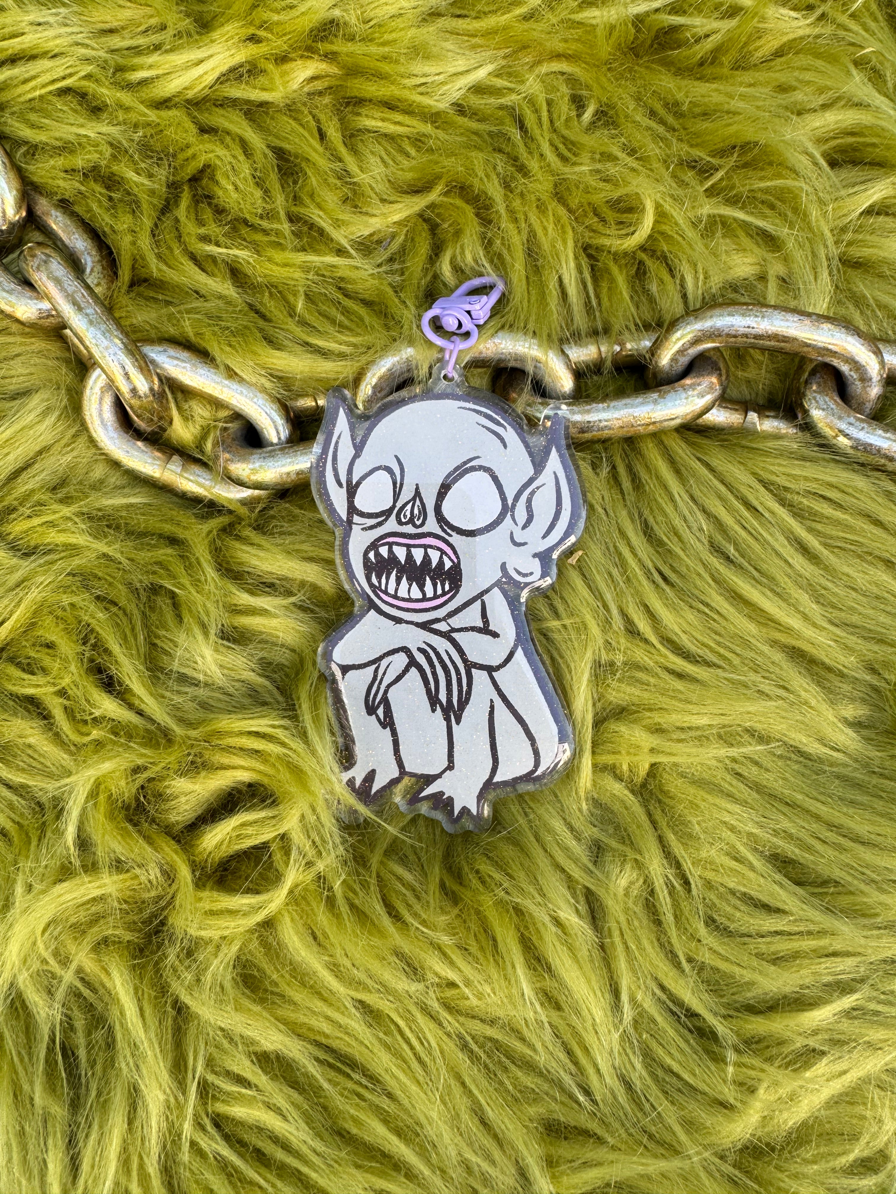 Bat Boy Sitting Keychain