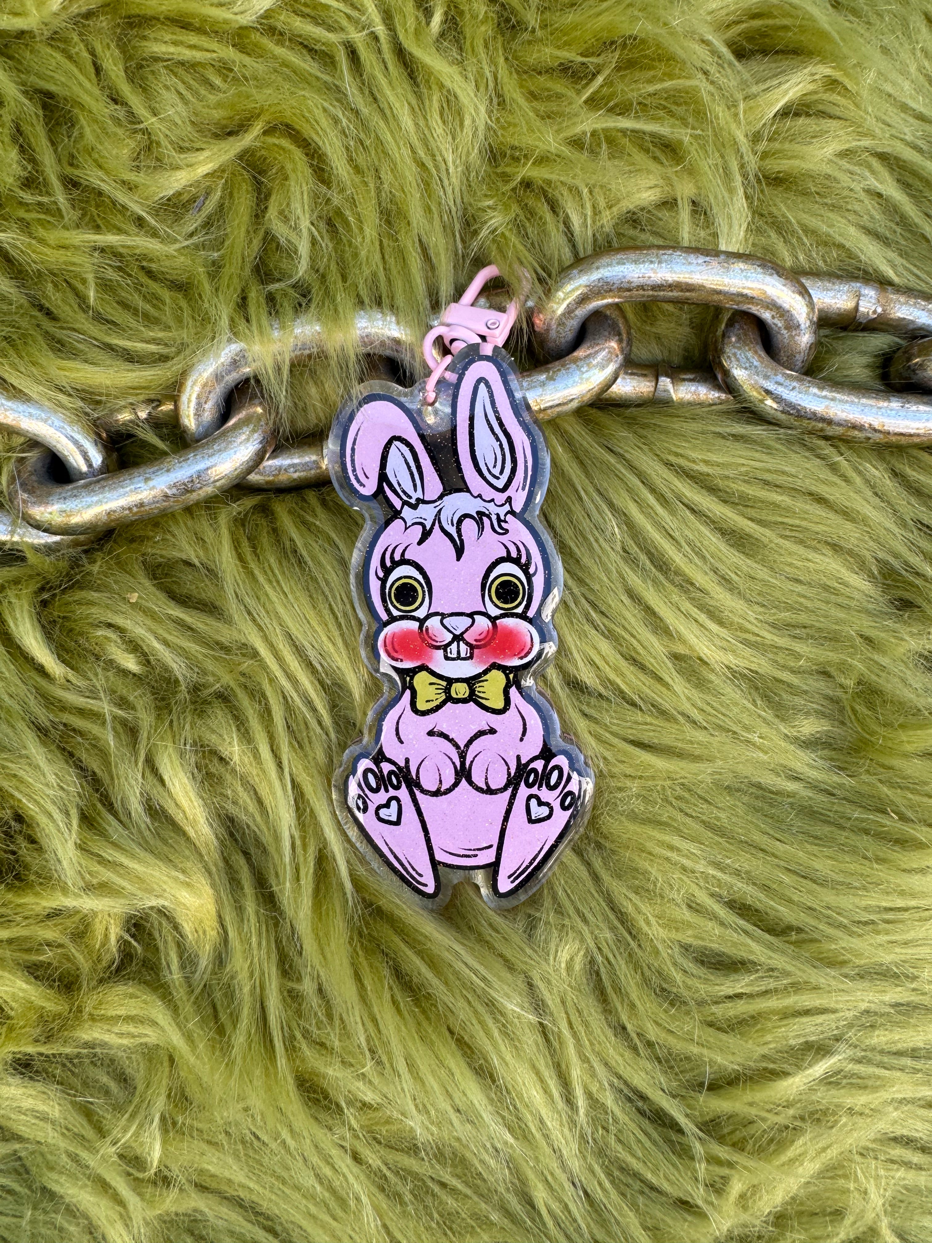 Robbie the Rabbit Bunny Keychain