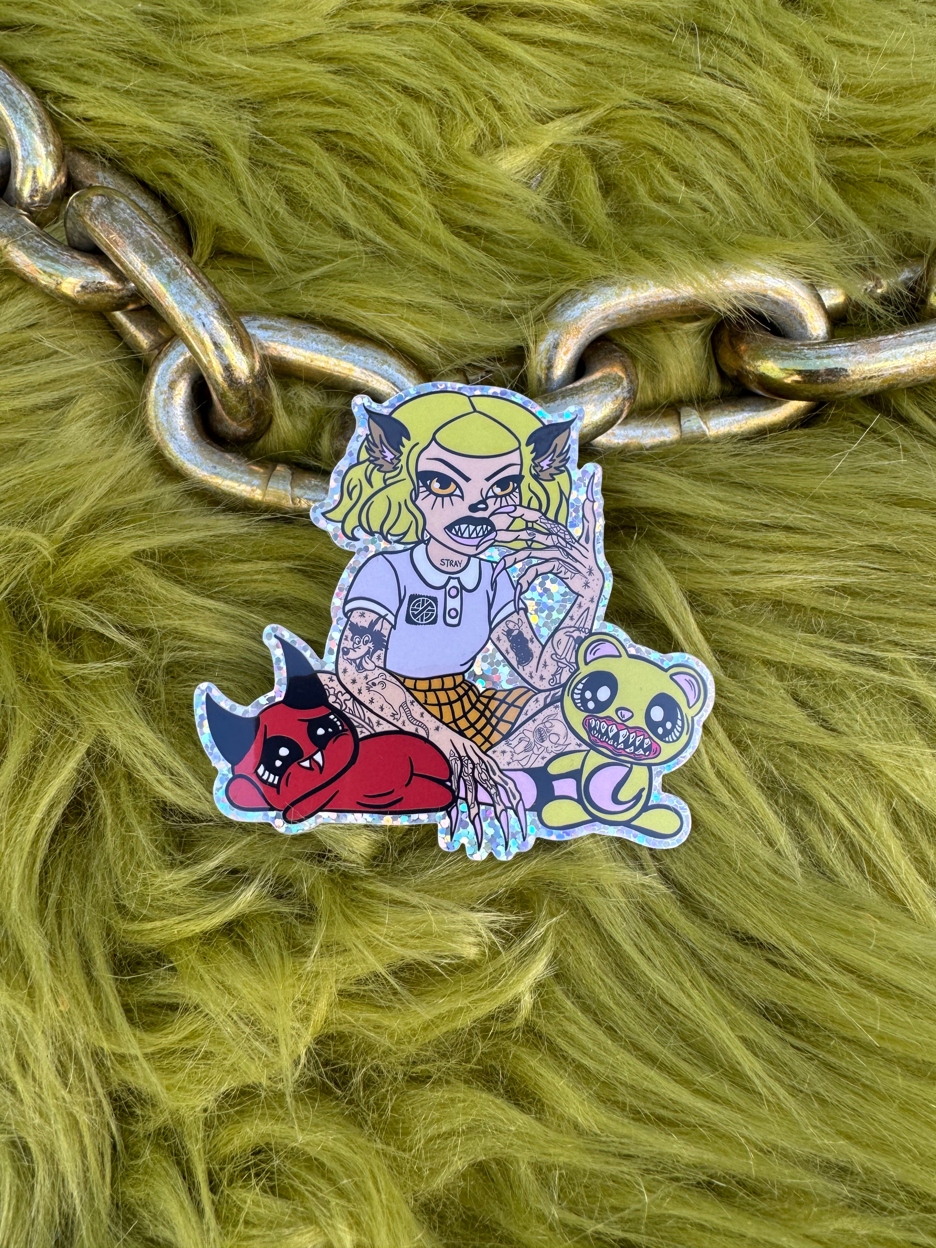 Werewolf Girl w/ Devo + Sugartooth Sticker