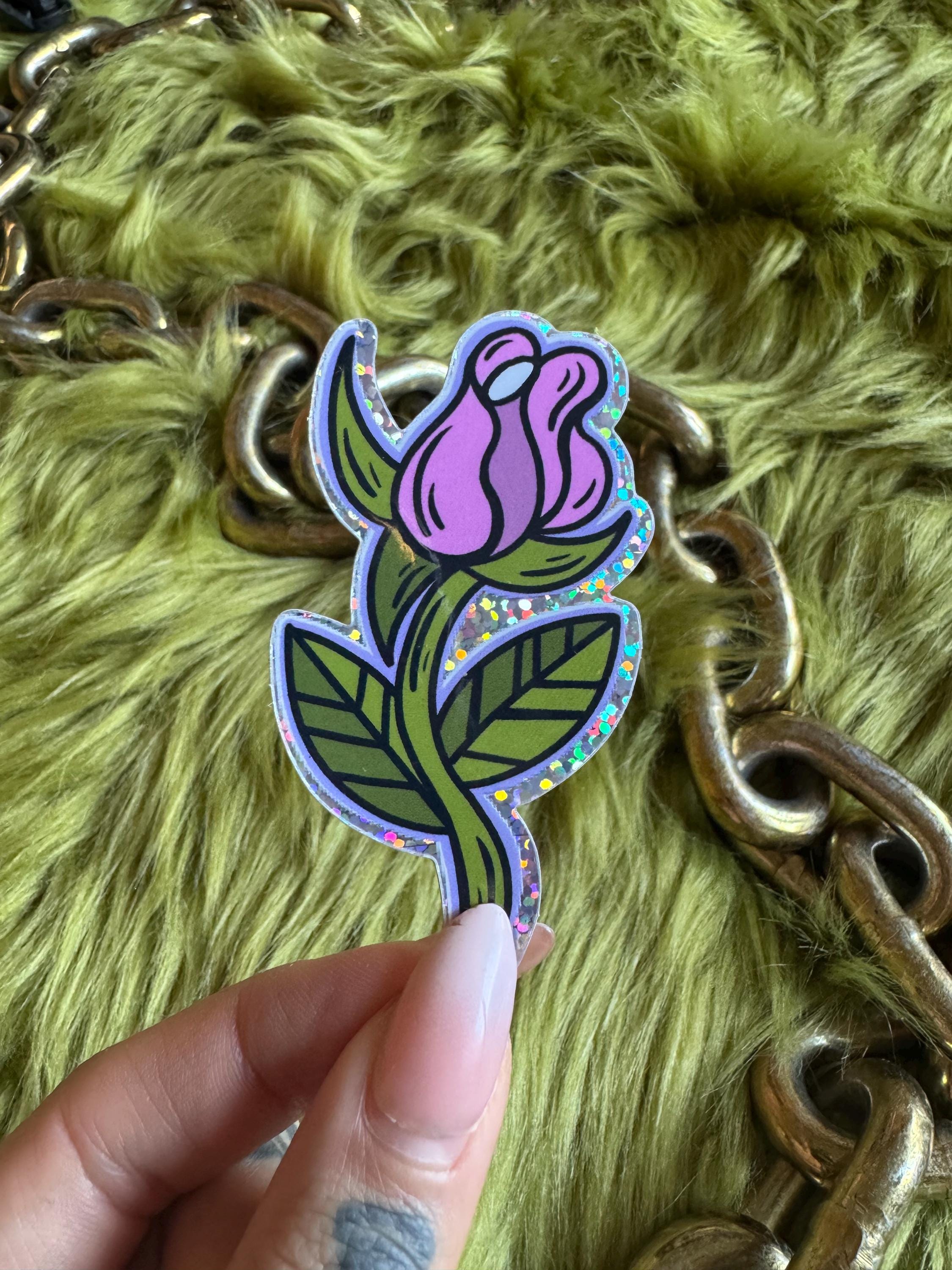Pink Rose Tattoo Flash Sticker