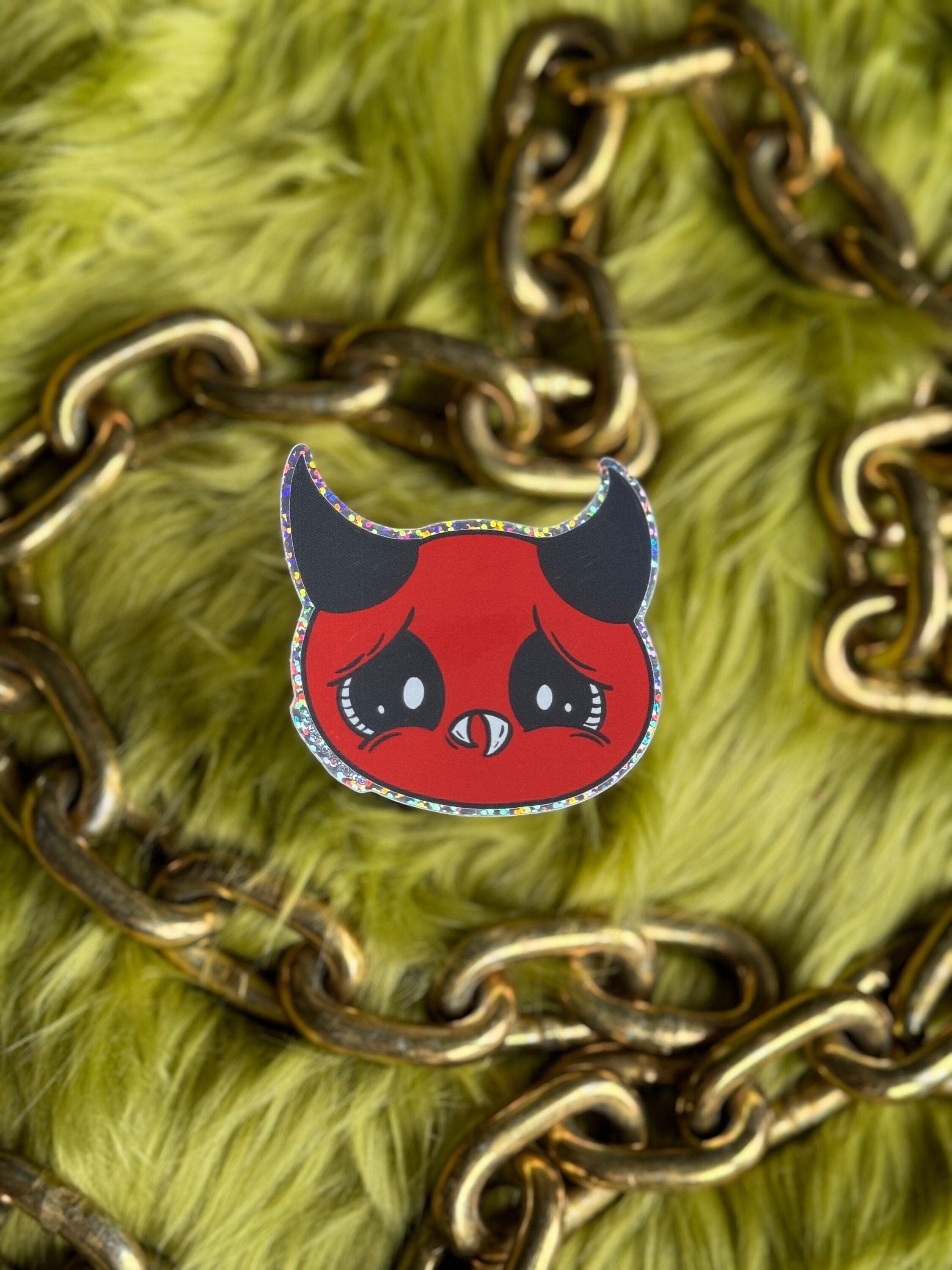 Devo the Devil Glitter Sticker