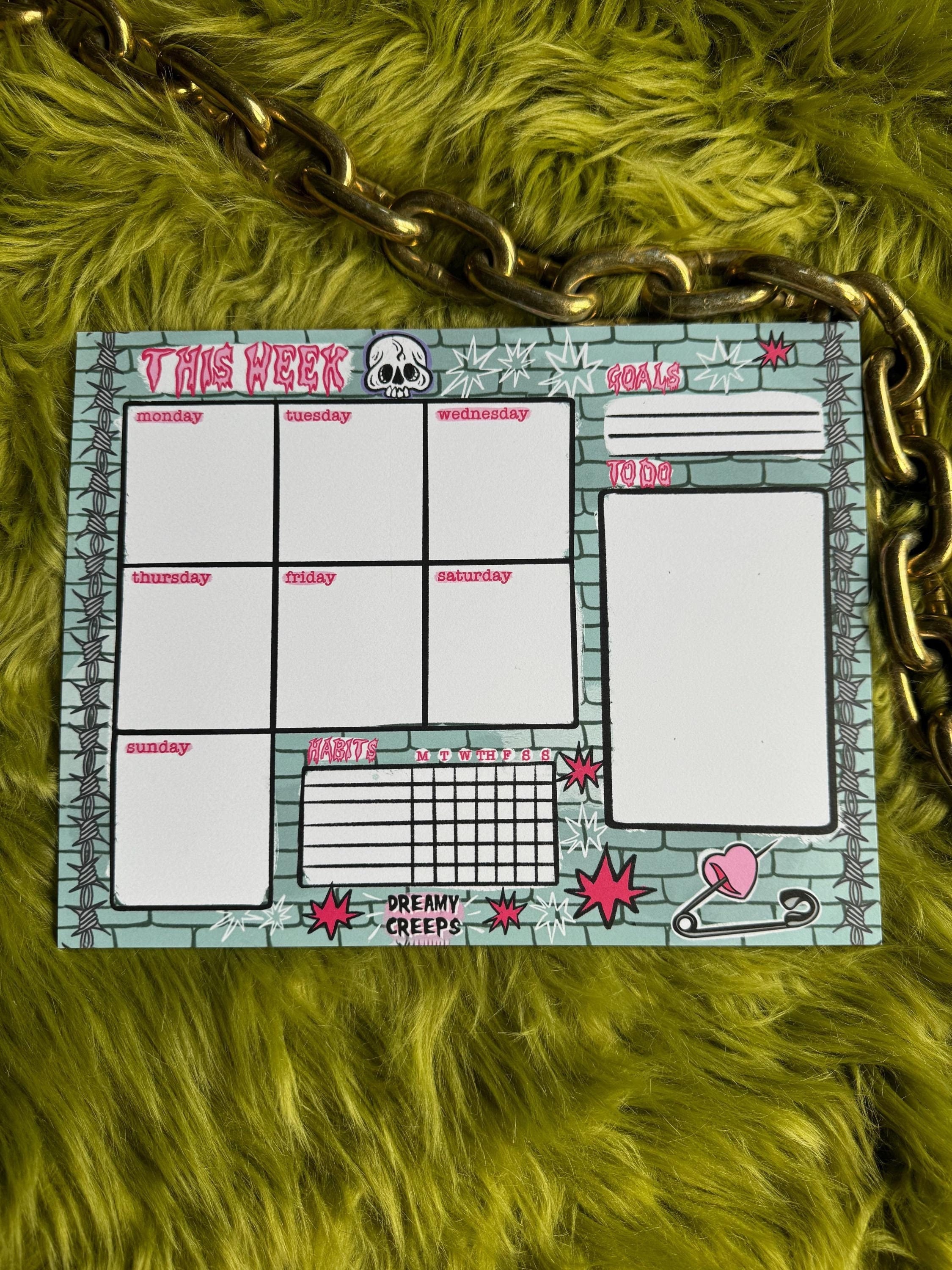 Weekly Planner Goal Setting Planner ADHD Friendly