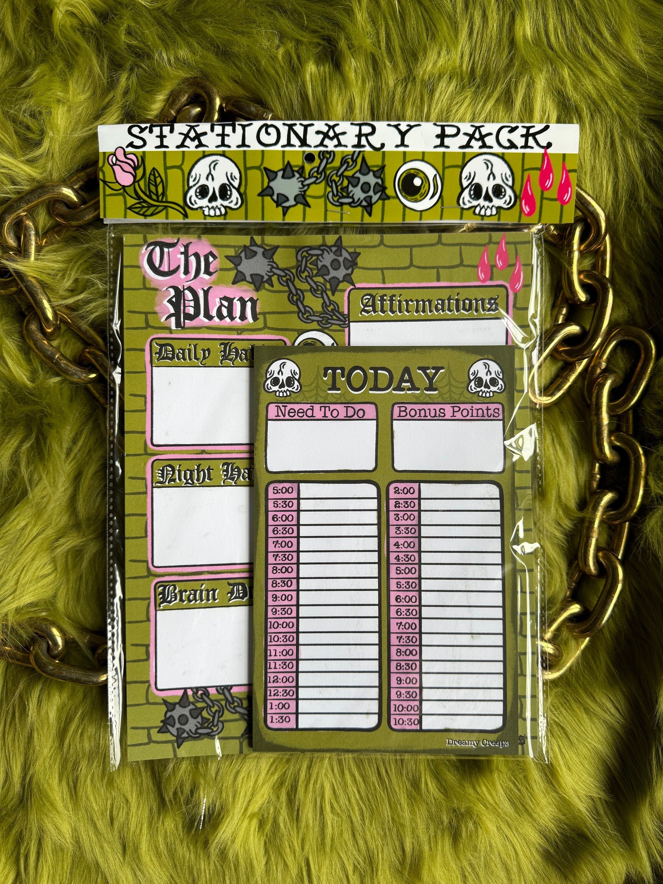 Goal Setting & Day Stationary Pack ADHD Friendly